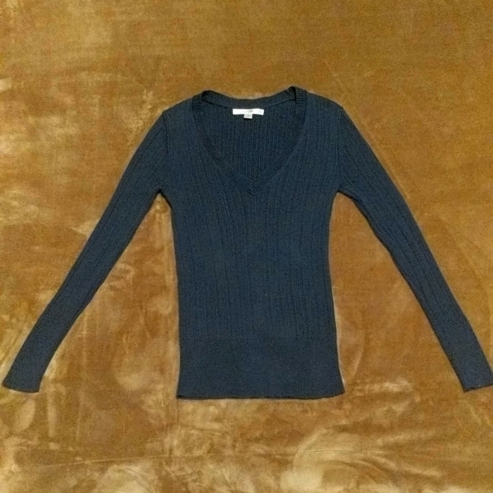 Vintage Old Navy Blue Ribbed Inside Out Sweater